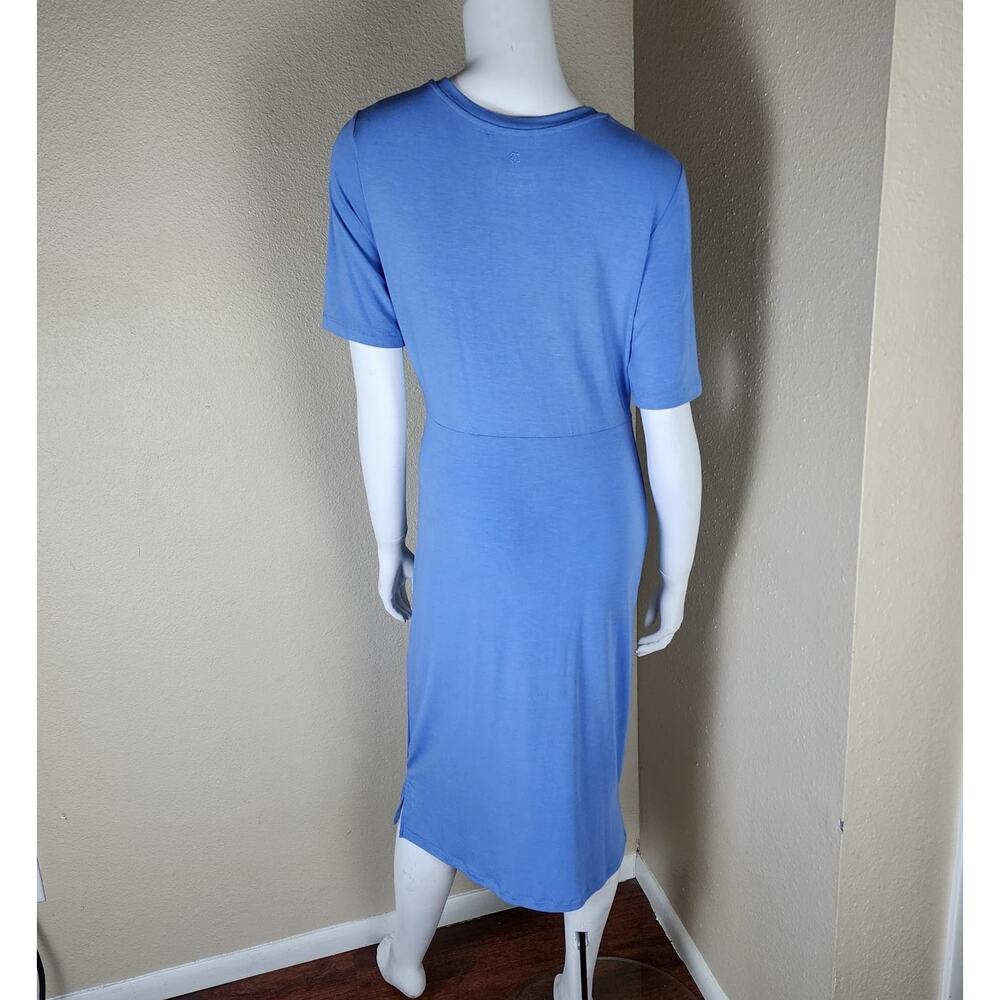 BetaBrand Knot Jersey Dress in Quiet Harbor (Blue) Size Medium - Picture 7 of 9